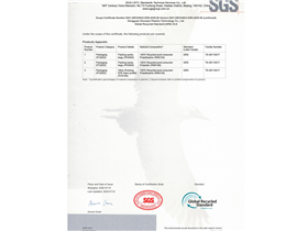 GRS Global Recyclable Certificate